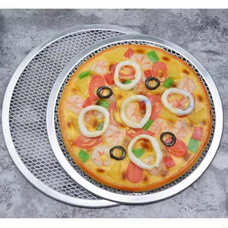 Kitchen Baking Center - Okrągły aluminiowy sitko do pizzy, otwarta